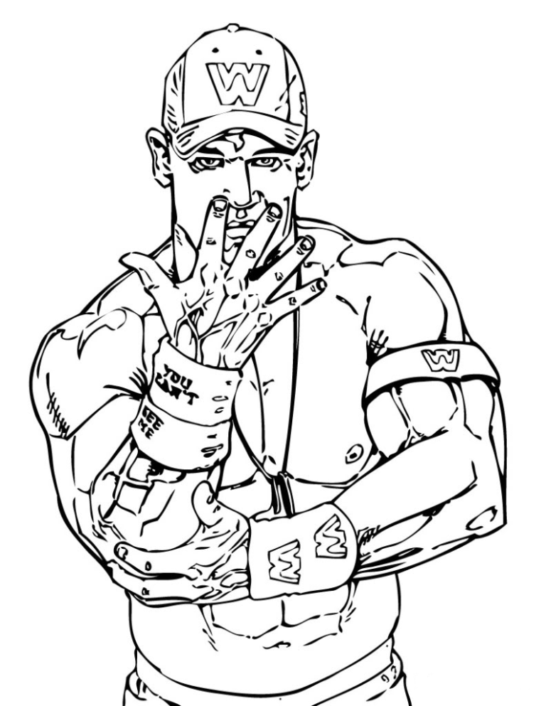 Wrestling Coloring Pages Free Printable