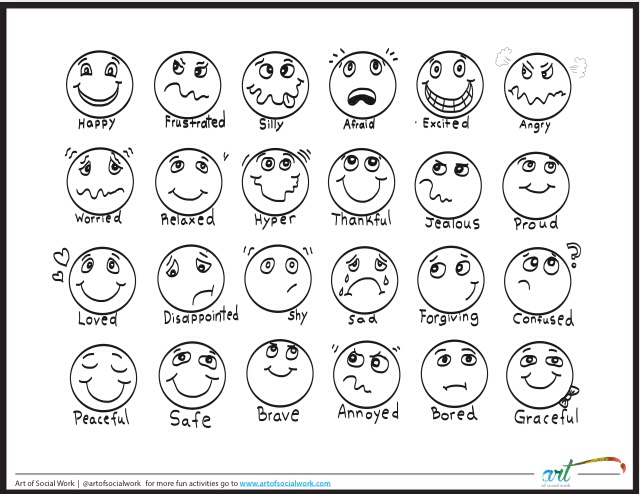 Emotions Coloring Pages Pdf