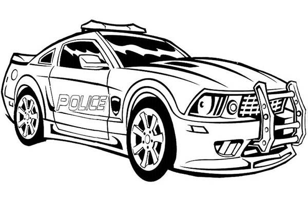 Police Car Colouring Pictures