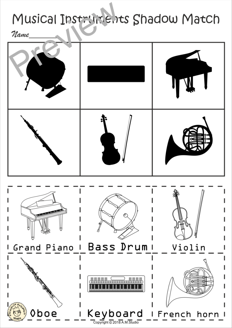 Kindergarten Student Preschool Music Worksheets For Kindergarten