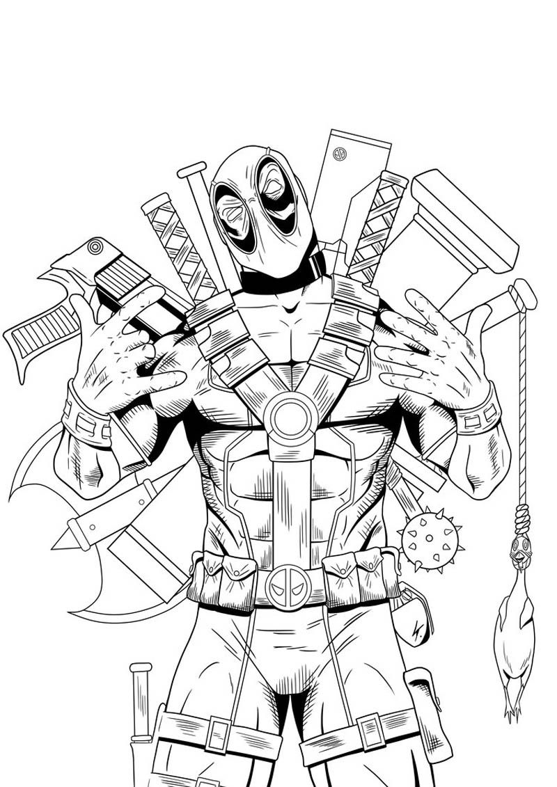 Deadpool Coloring Pictures