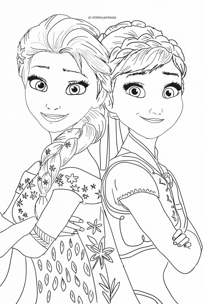 Frozen 2 Coloring Pages Anna Hair Down