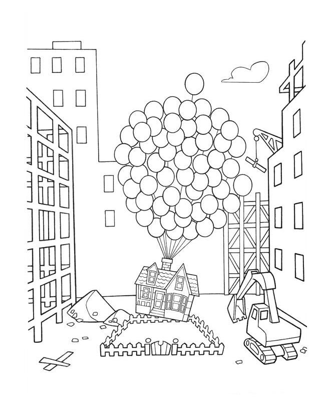 Up Coloring Pages House