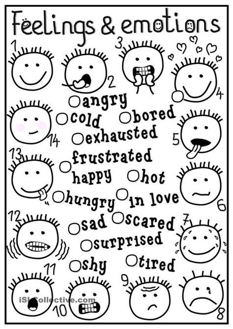 Feelings And Emotions Coloring Pages