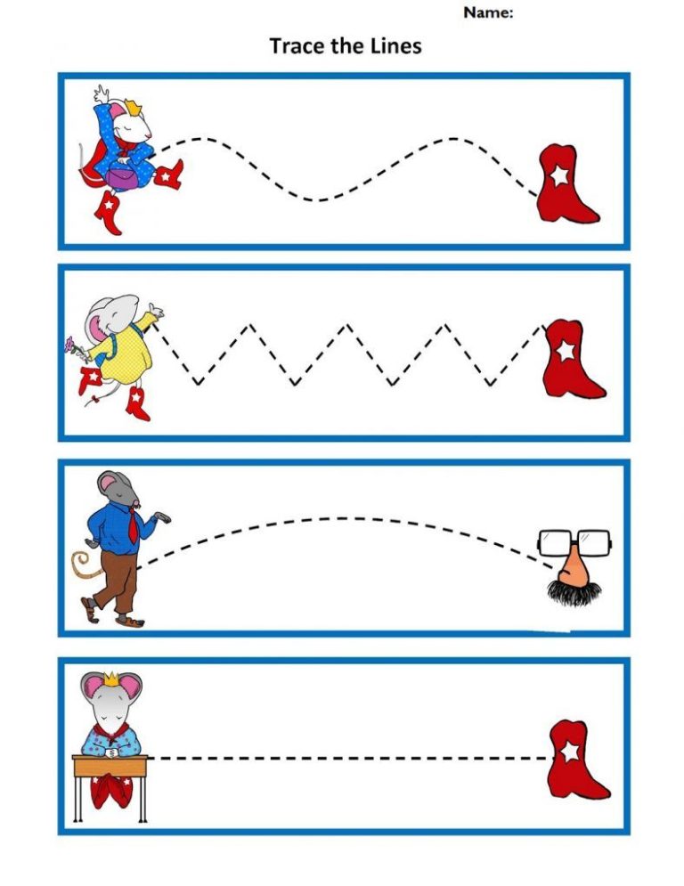 Tracing Lines Worksheets For 3 Year Olds Pdf Download