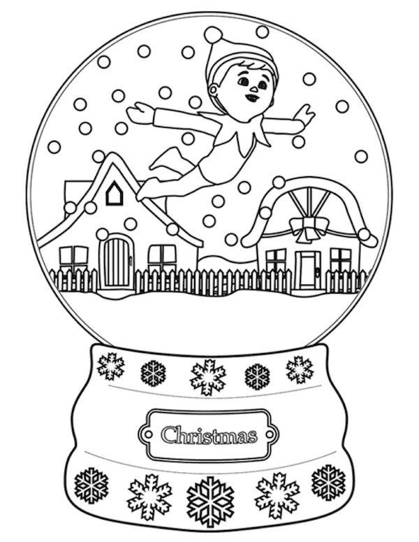 Printable Christmas Elf Coloring Pages