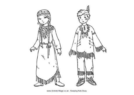 Indian Coloring Pages For Kids