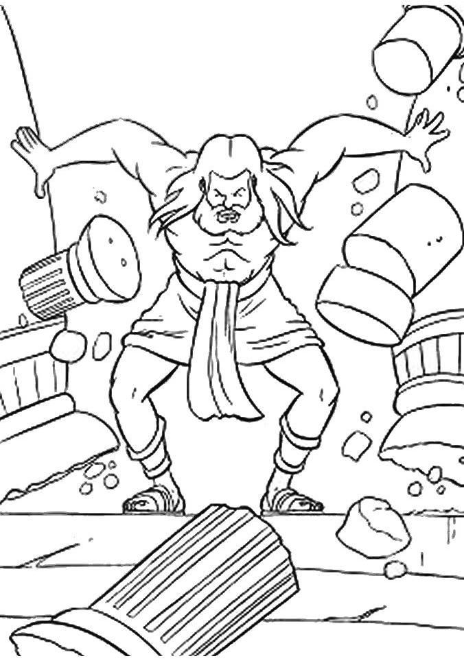 Samson And Delilah Coloring Page