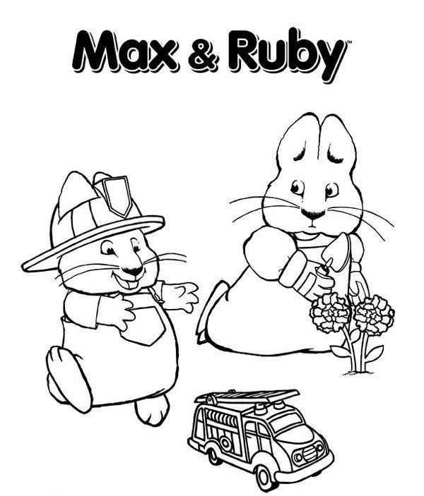 Christmas Max And Ruby Coloring Pages
