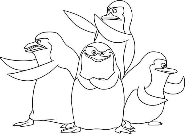 Penguins Of Madagascar Coloring Pages