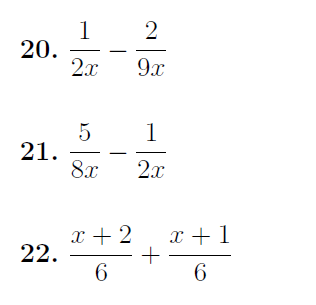 Easy Simplifying Algebraic Fractions Worksheet
