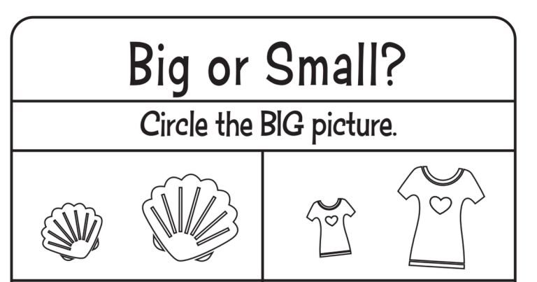 Printable Kindergarten Big And Small Worksheet