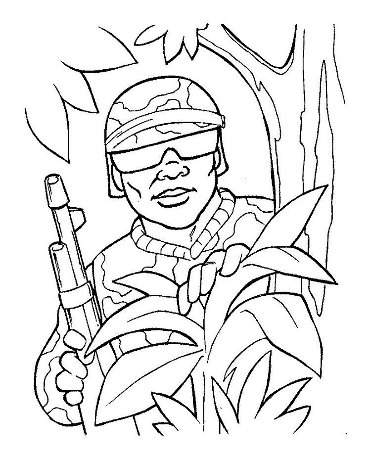 Printable Soldier Coloring Pages