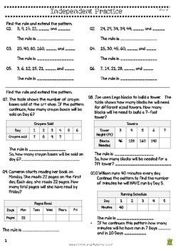 5th Grade Number Patterns Worksheets