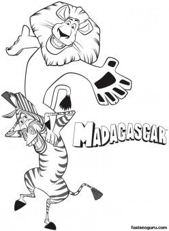 Melman Madagascar Coloring Pages