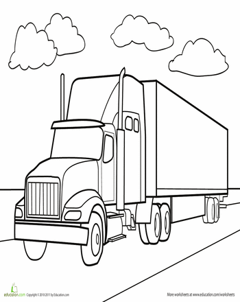 Semi Truck Coloring Pages Printable