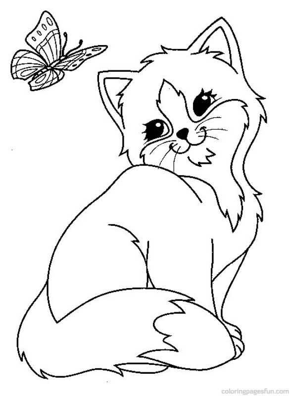 Kitten Cat Pictures To Color
