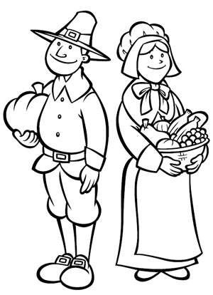 Pilgrim Coloring Pages For Kids