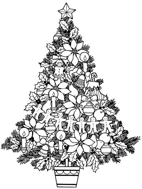 Christmas Tree Colouring In Pages