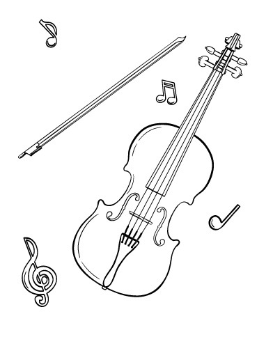 Violin Coloring Pages Printable