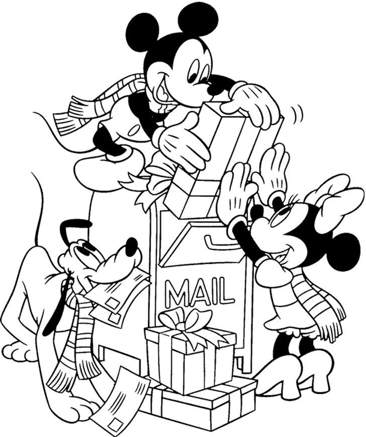 Full Page Disney Christmas Coloring Pages
