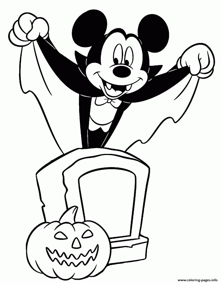 Mickey Mouse Halloween Pictures To Color