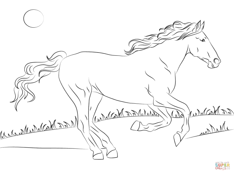Beautiful Free Horse Coloring Pages