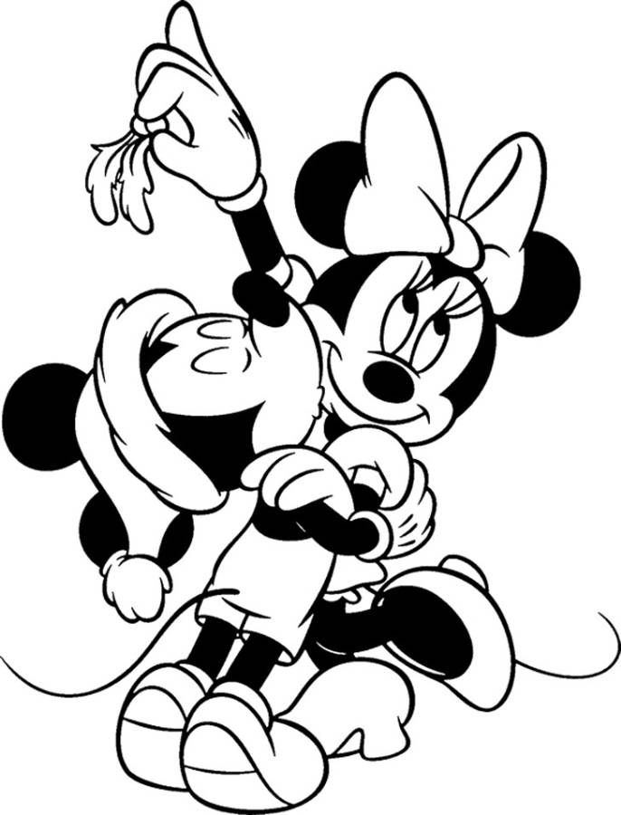 Mickey Mouse Disney Christmas Coloring Pages