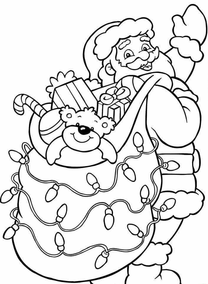 Santa Claus Christmas Colouring Pages