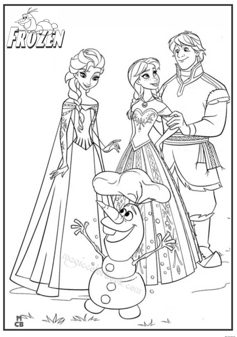 Free Printable Downloadable Frozen Coloring Pages