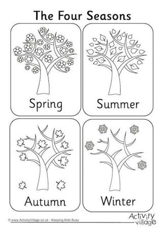 Printable Seasons Coloring Pages