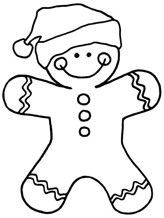 Christmas Gingerbread Man Coloring Pages