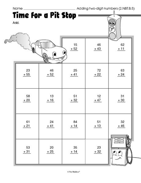 Two Digit Addition Worksheets Without Regrouping