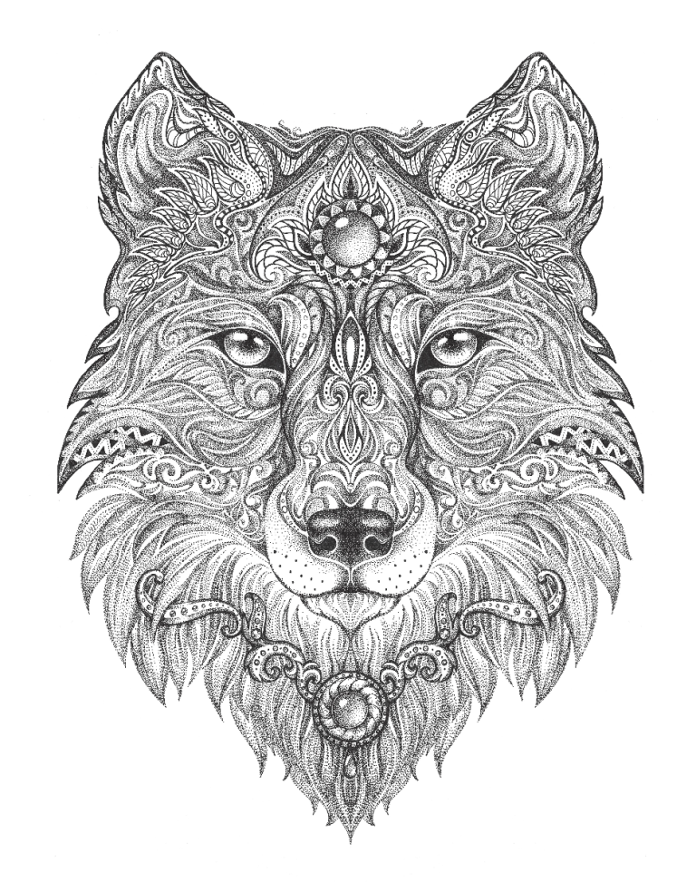 Detailed Wolf Pictures To Color