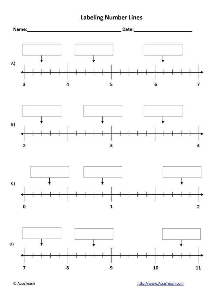 Improper Fractions On A Number Line Worksheet Pdf