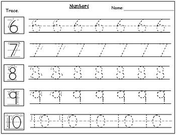 Number Writing Practice 1-10 Free
