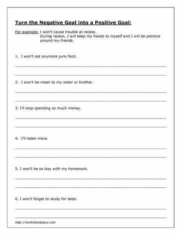 Life Skills Worksheets For Adults With Mental Illness