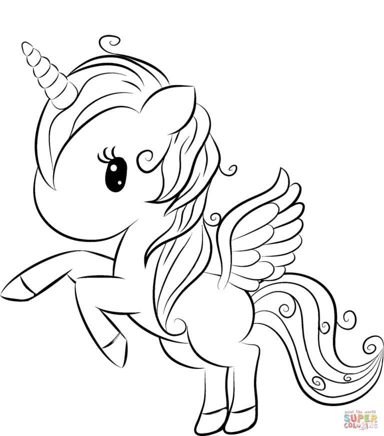 Cute Printable Coloring Pages Of Unicorns