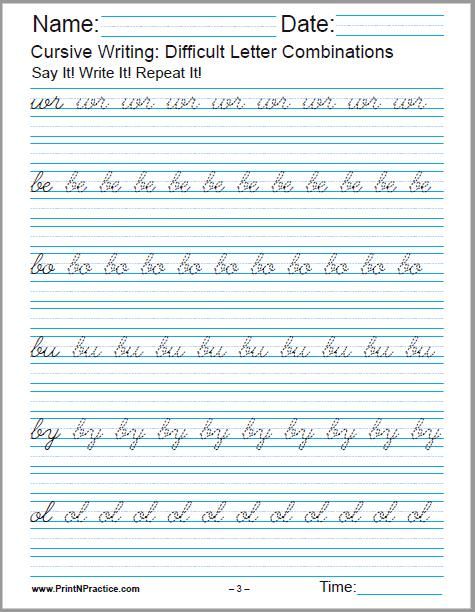English Cursive Handwriting Practice Book Pdf