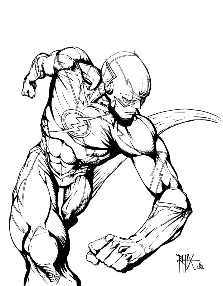 Flash Coloring Pages Superheroes