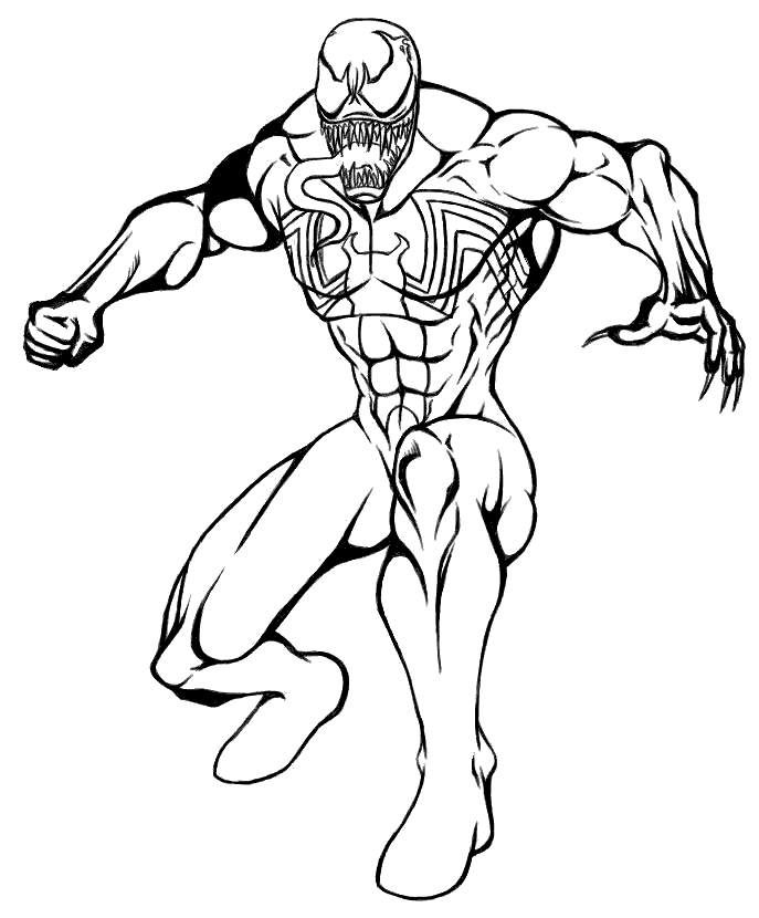 Symbiote Carnage Coloring Pages