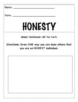 Elementary Character Education Worksheets
