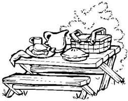 Picnic Table Coloring Pages