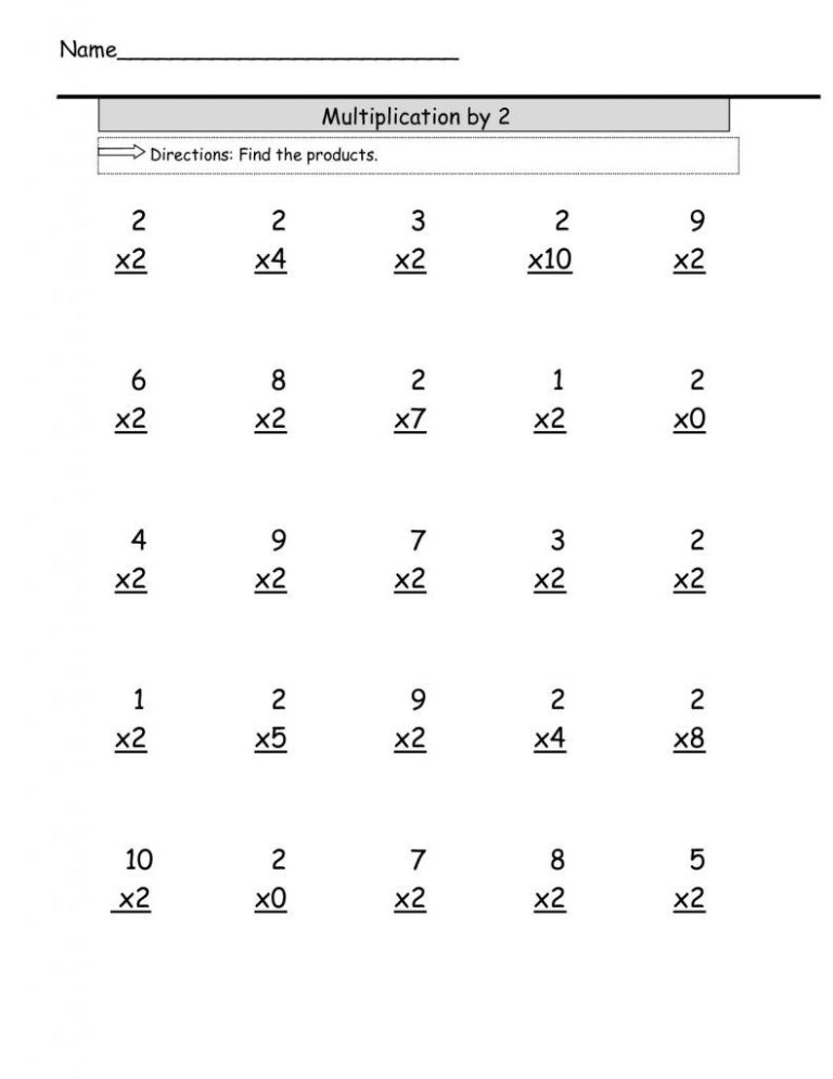 3rd Grade Free Printable Multiplication Worksheets Grade 3