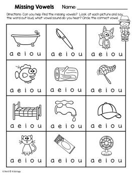 Kindergarten Aeiou Vowels Worksheets Pdf