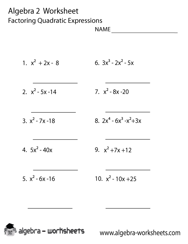 Quadratic Equation Word Problems Worksheet With Answers Pdf