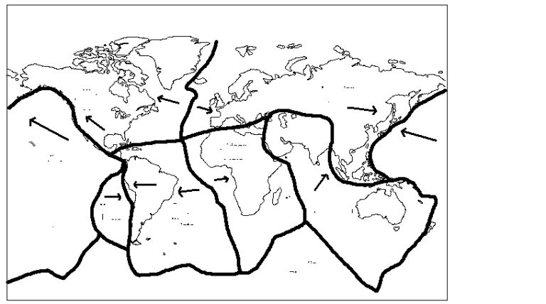 6th Grade Plate Tectonics Map Worksheet