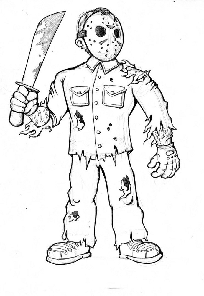 Horror Jason Coloring Pages