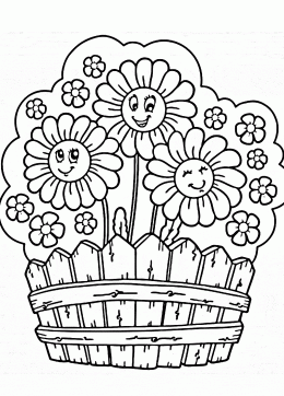 Flower Garden Coloring Pages For Kids