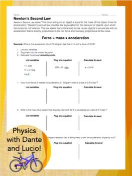 Physics Acceleration Worksheet Answer Key